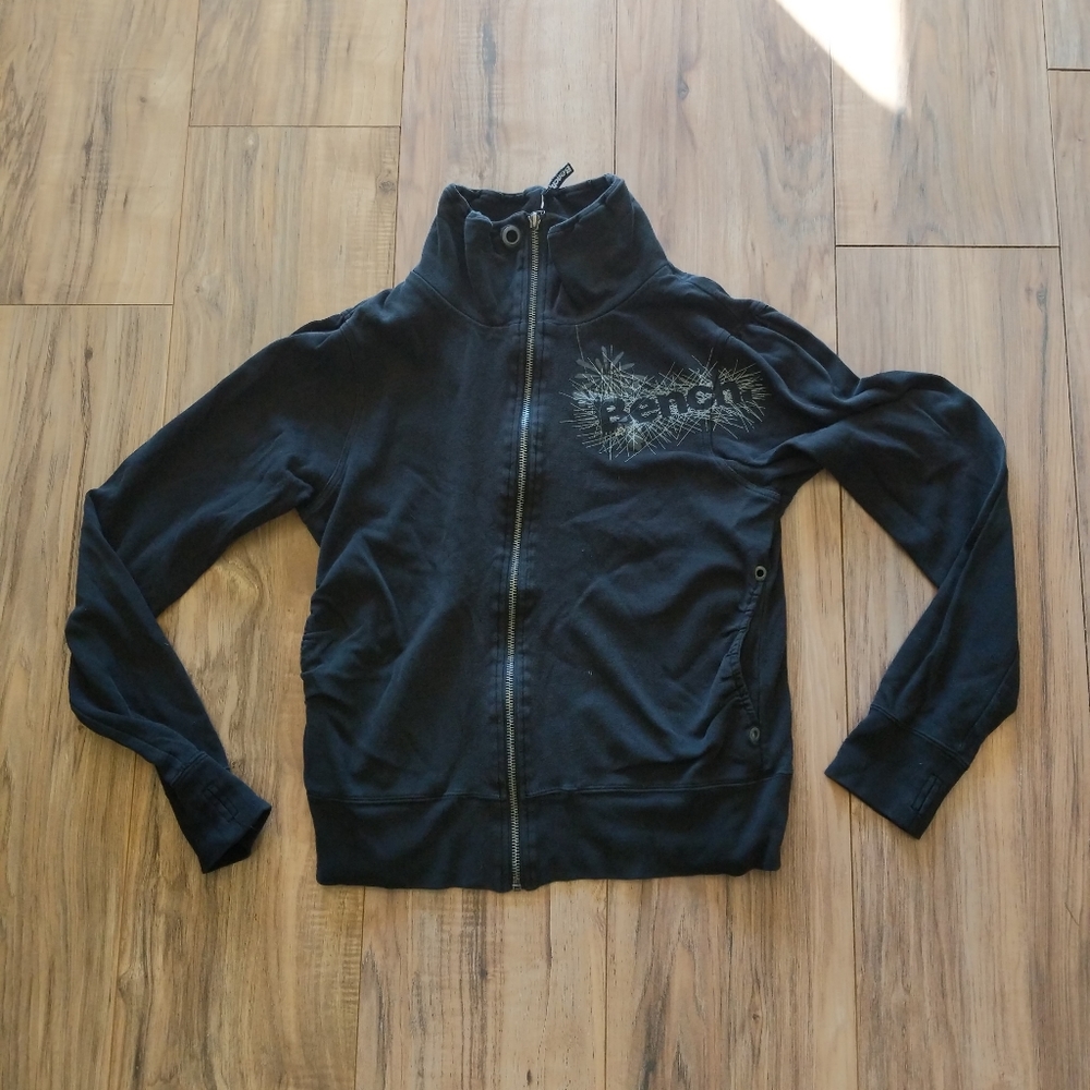 Bench zip up hoodie UK brand from London black with logo